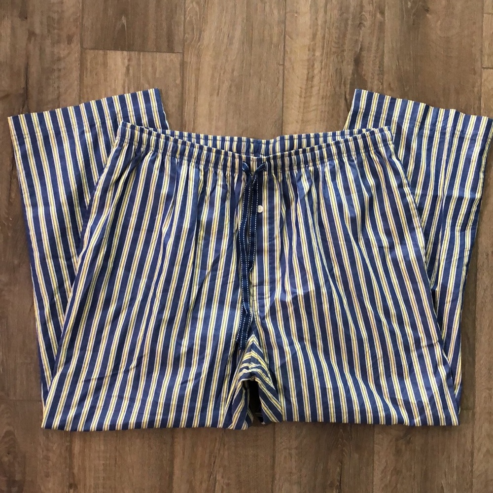Worn once - STAFFORD 100% Cotton Men’s Sleep Pants / Pajama Bottoms - Picture 4 of 9